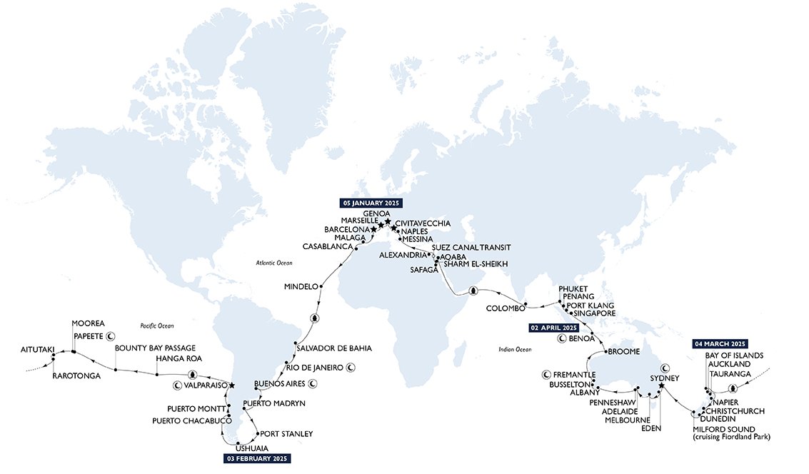 MSC World Cruise 2025 Kreuzfahrt um die Welt MSC Cruises