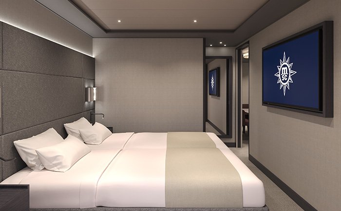 MSC Yacht Club Royal suite with whirlpool bath, MSC Poesia | MSC Cruises MSC Yacht Club Royal suite with whirlpool bath, MSC Poesia | MSC Cruises