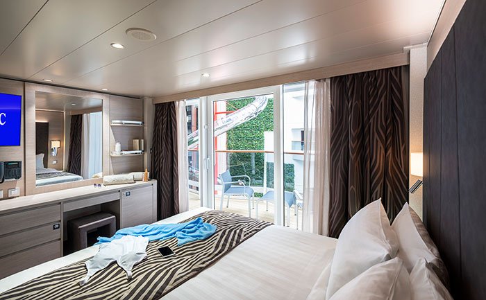 Deluxe Balcony Promenade view, MSC World Europa | MSC Cruises Deluxe Balcony Promenade view, MSC World Europa | MSC Cruises